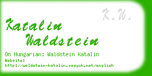 katalin waldstein business card